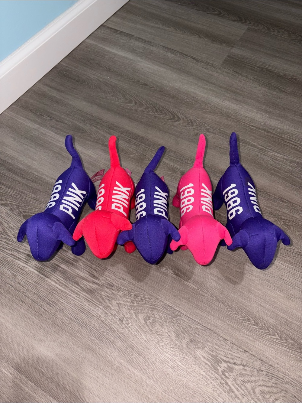 Victoria's Secret PINK Purple and Hot Pink Plush Dog Collection
